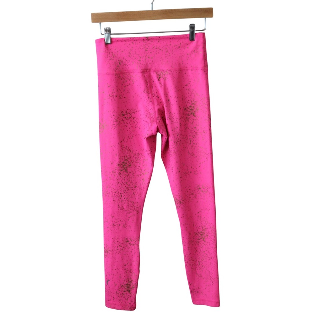 Zyia active Neon Pink‎ and Gold Splatter Leggings 4